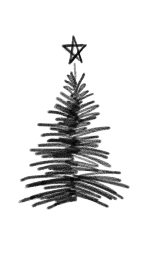 How to Draw a Christmas Tree - Example 2b