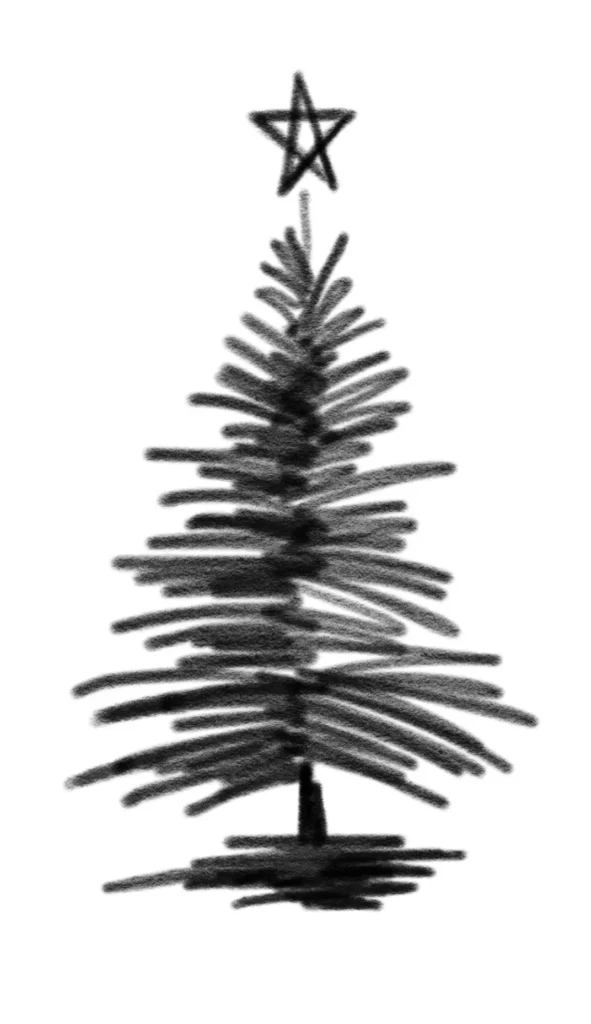 How to Draw a Christmas Tree - Example 2c