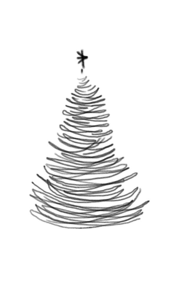 How to Draw a Christmas Tree - Example 5b