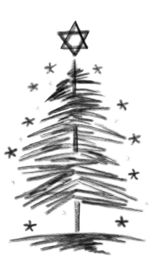 How to Draw a Christmas Tree - Example 6c