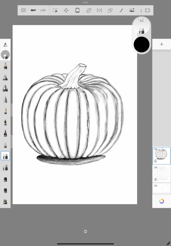 Step 10 how to draw a pumpkin