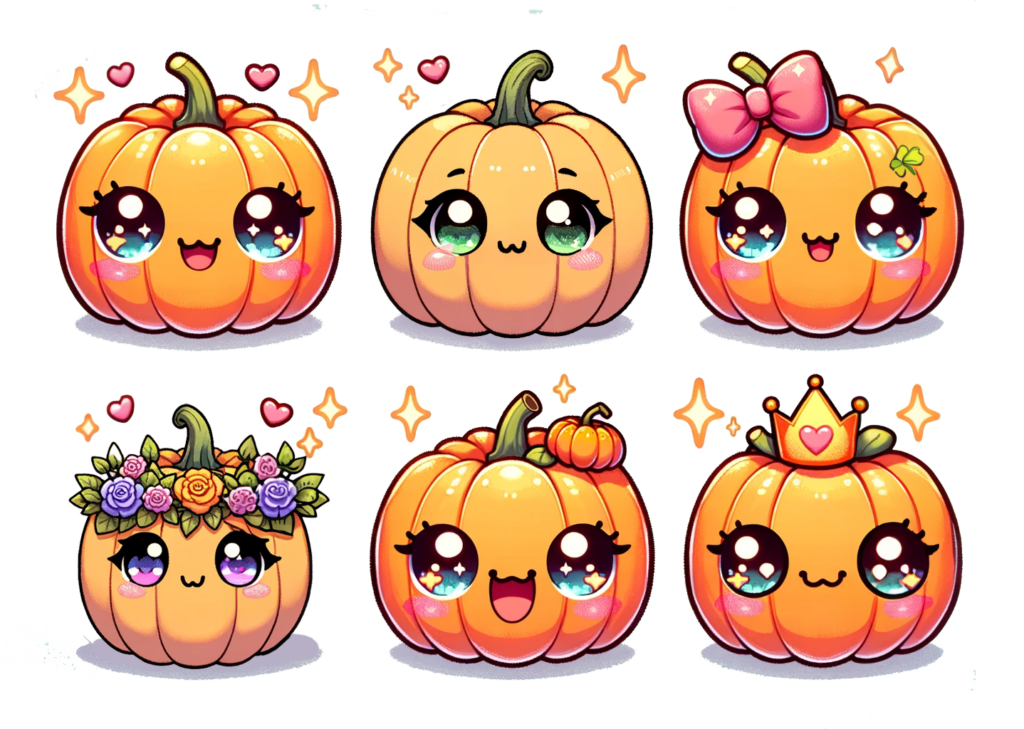 Kawaii Pumpkin Clipart